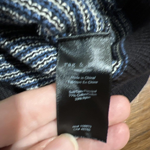 Rag And Bone Sweater Men’s Small V-Neck Blue - Picture 10 of 13